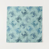 Tie-kleurstofpatroon van krabben wandkleed (Voorkant)