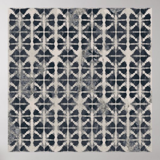 Tie kleurstoftextuur creatief herhalen modern patt poster (Voorkant)