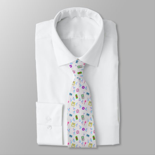 Tie met 90s Doodle patroon Stropdas (Gebonden)