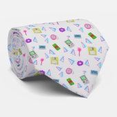 Tie met 90s Doodle patroon Stropdas (Opgerold)