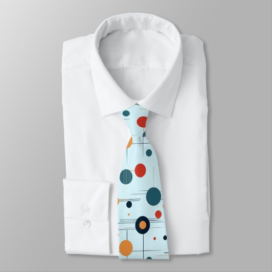 Tie met geometrisch patroon uit het midden van de  stropdas (Gebonden)