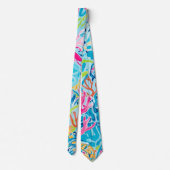 Tie met stijlvol grafisch motief stropdas (Achterkant)