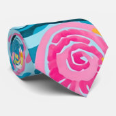Tie met stijlvol grafisch motief stropdas (Opgerold)