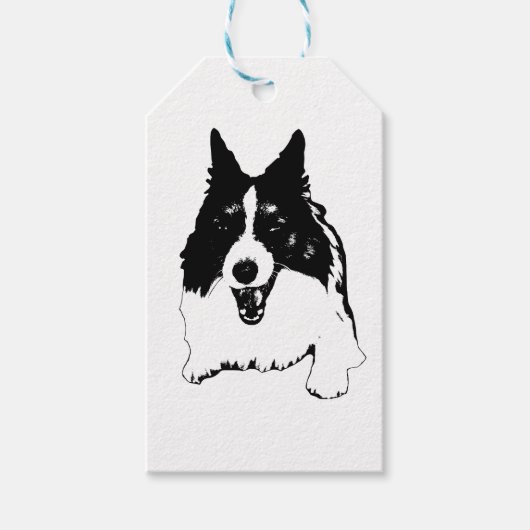 Tie‑On Corgi Spark Cadeaulabel (Voorkant)