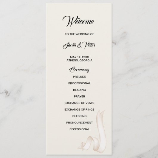 Tie the knot double side program card  programmakaart (Voorkant)