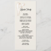 Tie the knot double side program card  programmakaart (Achterkant)