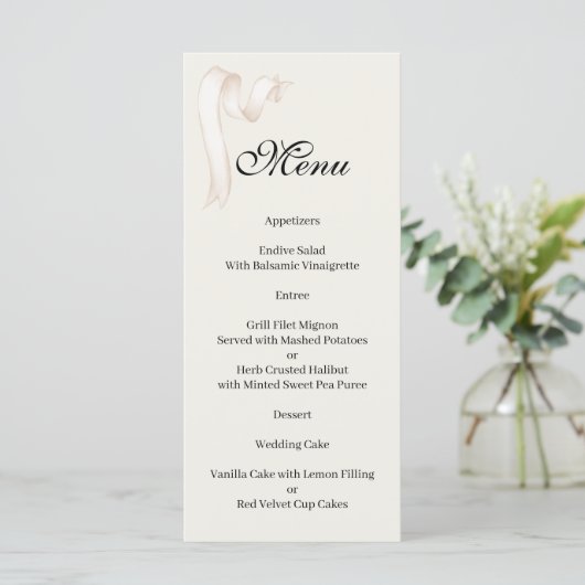 Tie the knot Menu (Staand voorkant)