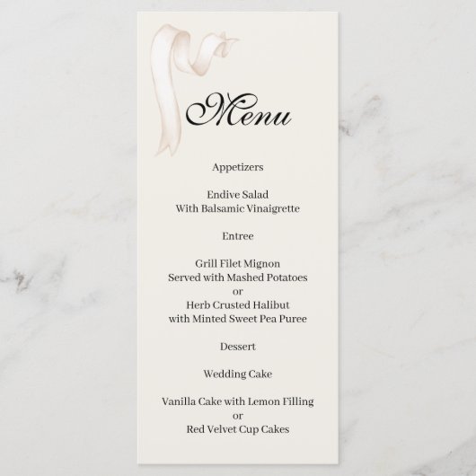 Tie the knot Menu (Voorkant)