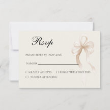 Tie the knot RSVP card