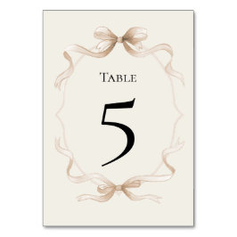Tie the knot Table Number Card Kaart