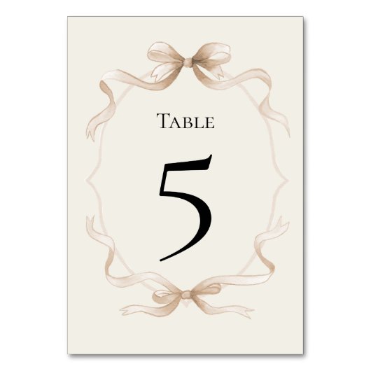 Tie the knot Table Number Card Kaart (Voorkant)