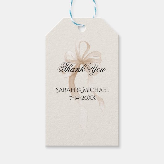 Tie the Knot Wedding Cadeaulabel (Voorkant)