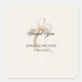 Tie the Knot Wedding Vierkante Sticker