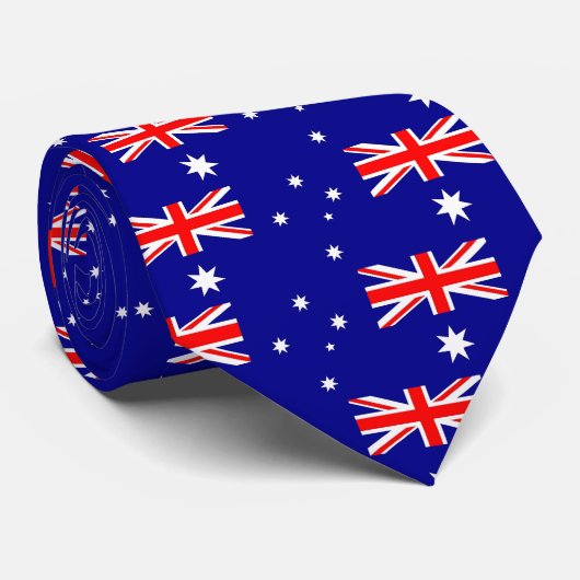 Tie with Flag of Australia Stropdas (Opgerold)