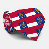 Tie with Flag of Georgia, U.S.A. Stropdas (Opgerold)