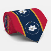 Tie with Flag of Mississippi, USA Stropdas (Opgerold)