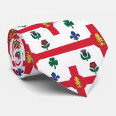 Tie with Flag of Montreal, Canada Stropdas (Opgerold)