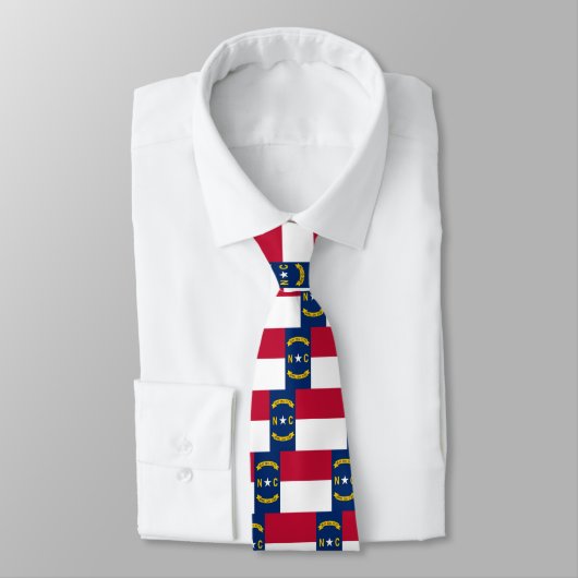 Tie with Flag of North Carolina, U.S.A. Stropdas (Gebonden)
