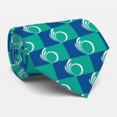 Tie with Flag of Ottawa, Canada Stropdas (Opgerold)