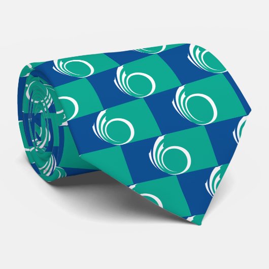 Tie with Flag of Ottawa, Canada Stropdas (Opgerold)