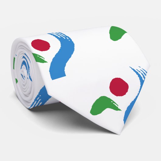 Tie with Flag of Seoul, South Korea Stropdas (Opgerold)