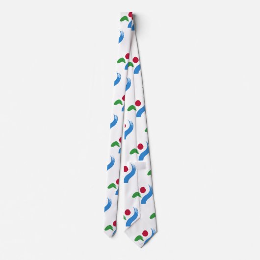 Tie with Flag of Seoul, South Korea Stropdas (Achterkant)