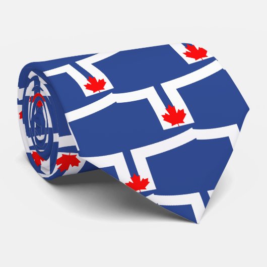 Tie with Flag of Toronto, Ontario Stropdas (Opgerold)