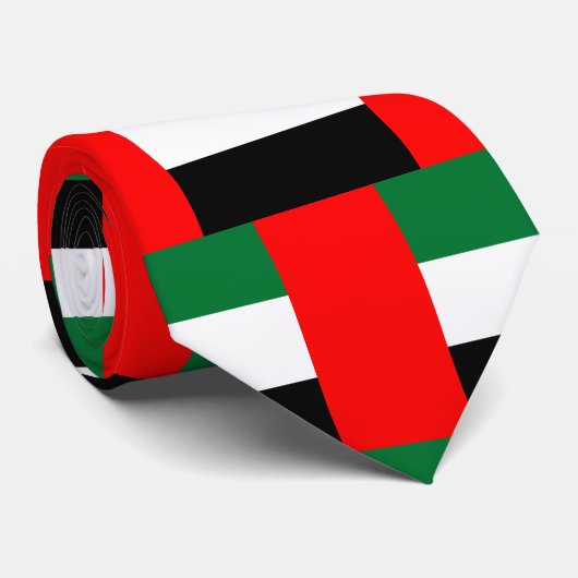 Tie with Flag of United Arab Emirates Stropdas (Opgerold)