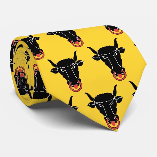 Tie with Flag of Uri Canton, Switzerland Stropdas (Opgerold)