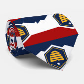 Tie with Flag of Utah, USA Stropdas (Opgerold)