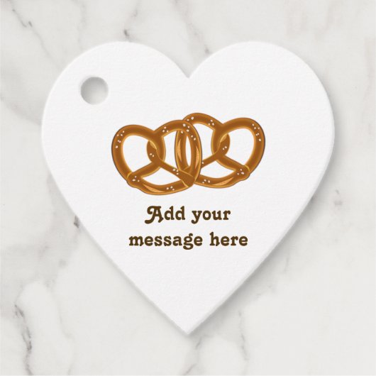 Tied a Pretzel Knot - Fun Bread & Baking thema Bedankjes Labels (Voorkant)