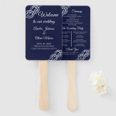 Tied De Knoop Nautisch Touw Marine Trouwprogramma Handwaaier (Voorkant en achterkant)