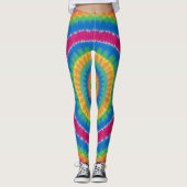 Tied-dye, levendig gekleurde, leggings (Voorkant)