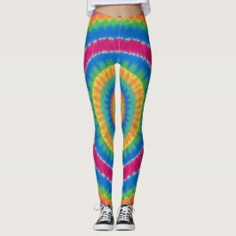 Tied-dye, levendig gekleurde, leggings