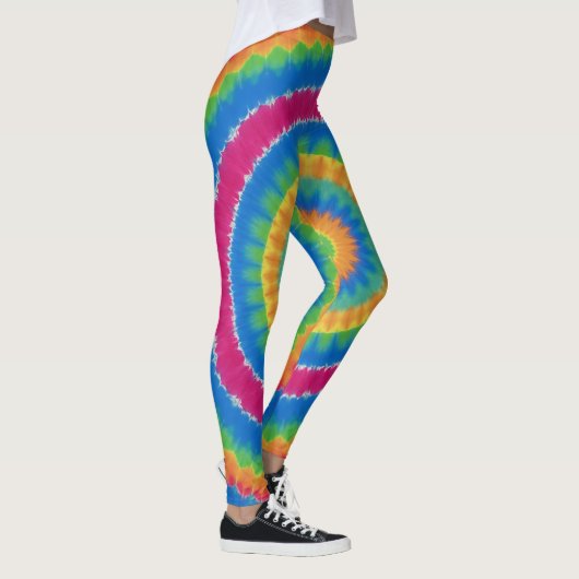 Tied-dye, levendig gekleurde, leggings (Rechts)