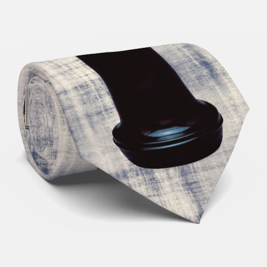 Tied Oboe op Faded Blue Denim Kijk Stropdas (Opgerold)