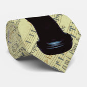 Tied Oboe op Medieval Music Manuscript Stropdas (Opgerold)