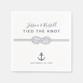 Tied The Knot Anchor Wedding Servet