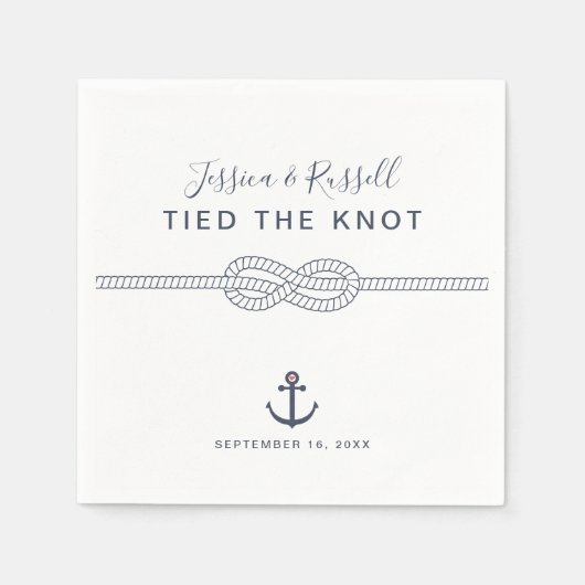 Tied The Knot Anchor Wedding Servet (Voorkant)