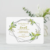 Tied the Knot Elopement Reception Kaart (Staand voorkant)