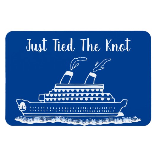 Tied The Knot Honeymoon Wedding Cruise Cabin Deure Magneet (Horizontaal)