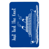 Tied The Knot Honeymoon Wedding Cruise Cabin Deure Magneet (Verticaal)