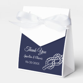 Tied The Knot Nautical Rope White & Navy Wedding Bedankdoosjes