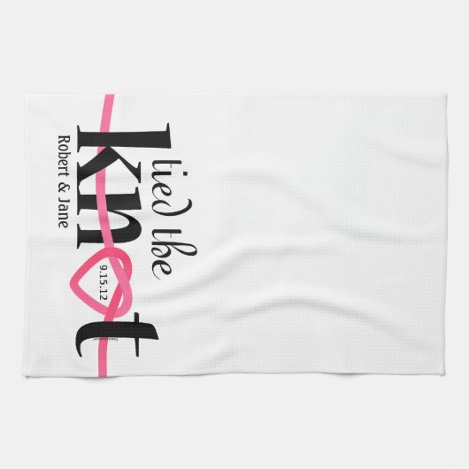 Tied the Knot Personalized Kitchen Towel Theedoek (Horizontaal)