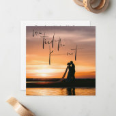 Tied the Knot Photo Elopement Aankondiging (Voorkant / Achterkant in situ)