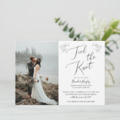 Tied the Knot Wedding Reception Invitation Kaart (Staand voorkant)