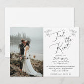 Tied the Knot Wedding Reception Invitation Kaart (Voorkant / Achterkant)