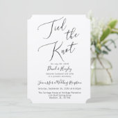 Tied the Knot Wedding Reception Invitation Kaart (Staand voorkant)