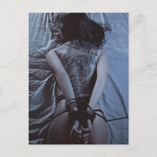Tied up ● Tattoog foto-Briefkaart B&W Briefkaart (Voorkant)