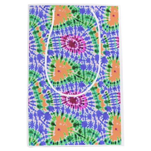 Tiedye colorful pattern medium cadeauzakje (Voorkant)